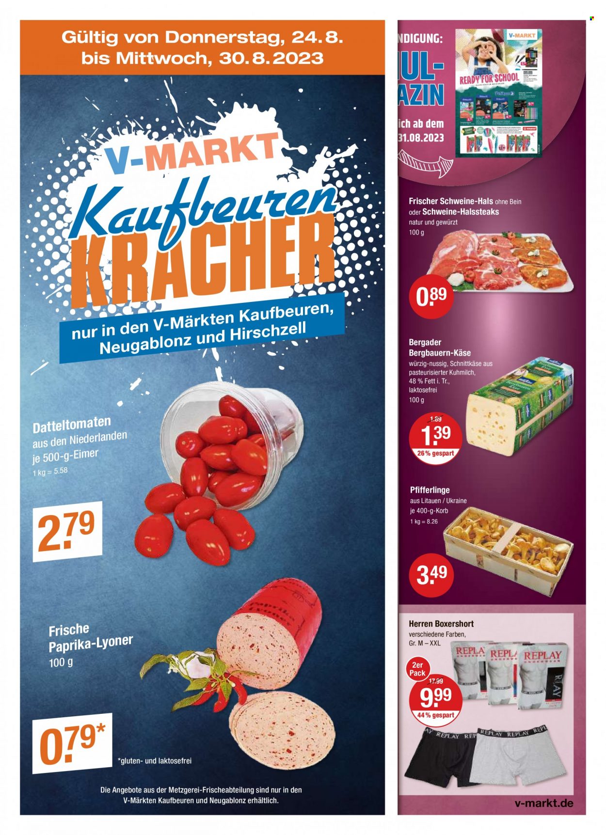 V-Markt Prospekte  - 24.08.2023 - 30.08.2023. Seite 1