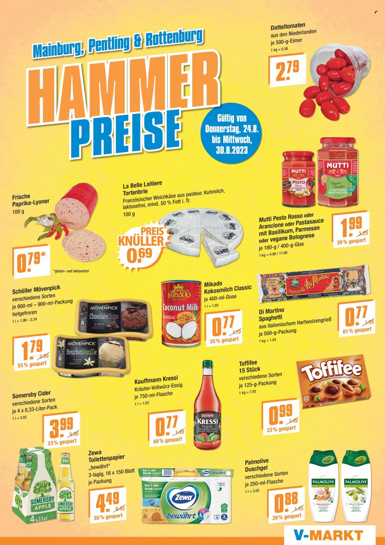 V-Markt Prospekte  - 24.08.2023 - 30.08.2023. Seite 1
