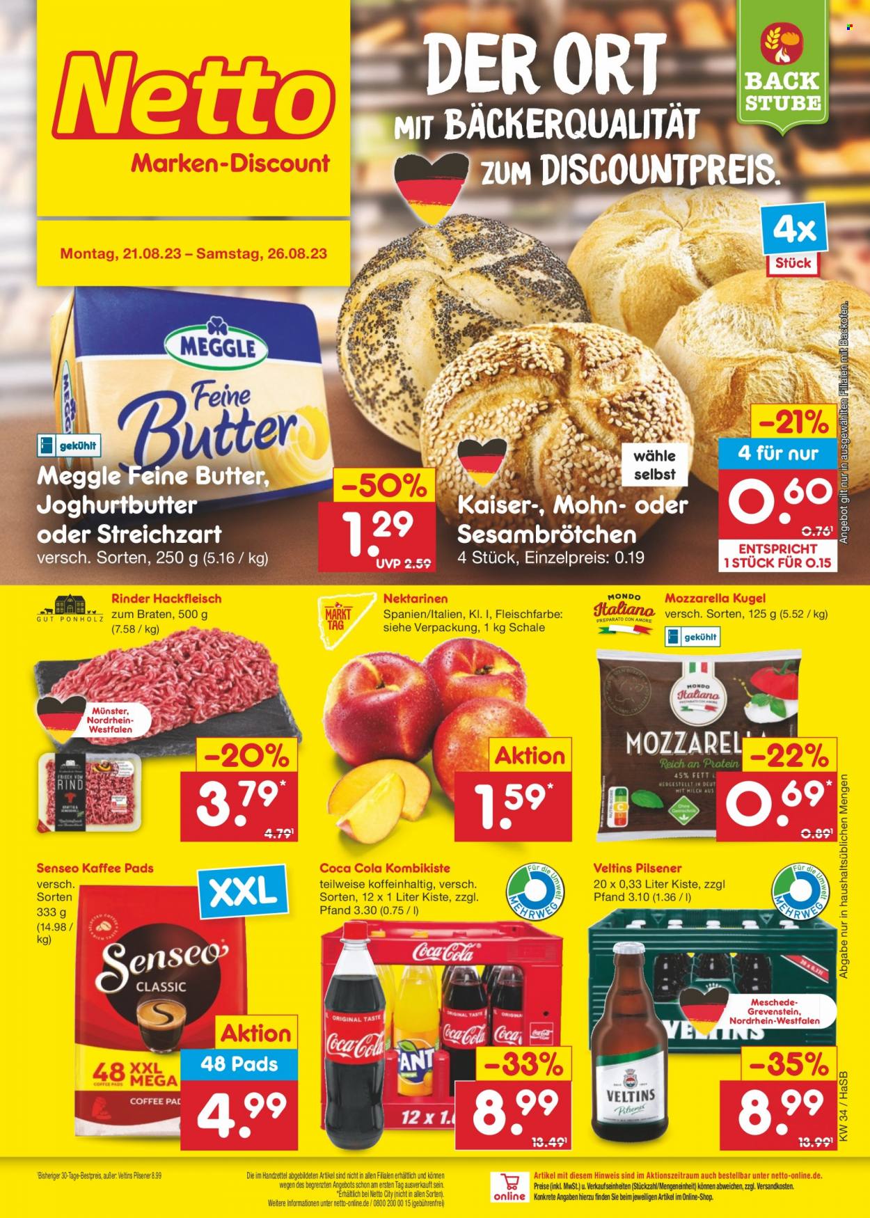 Netto Marken-Discount Prospekte  - 21.08.2023 - 26.08.2023. Seite 1