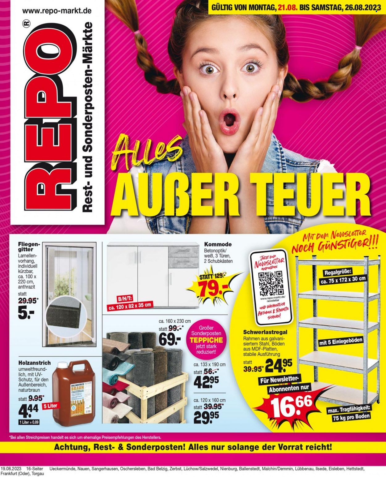 Repo Prospekte  - 21.08.2023 - 26.08.2023. Seite 1