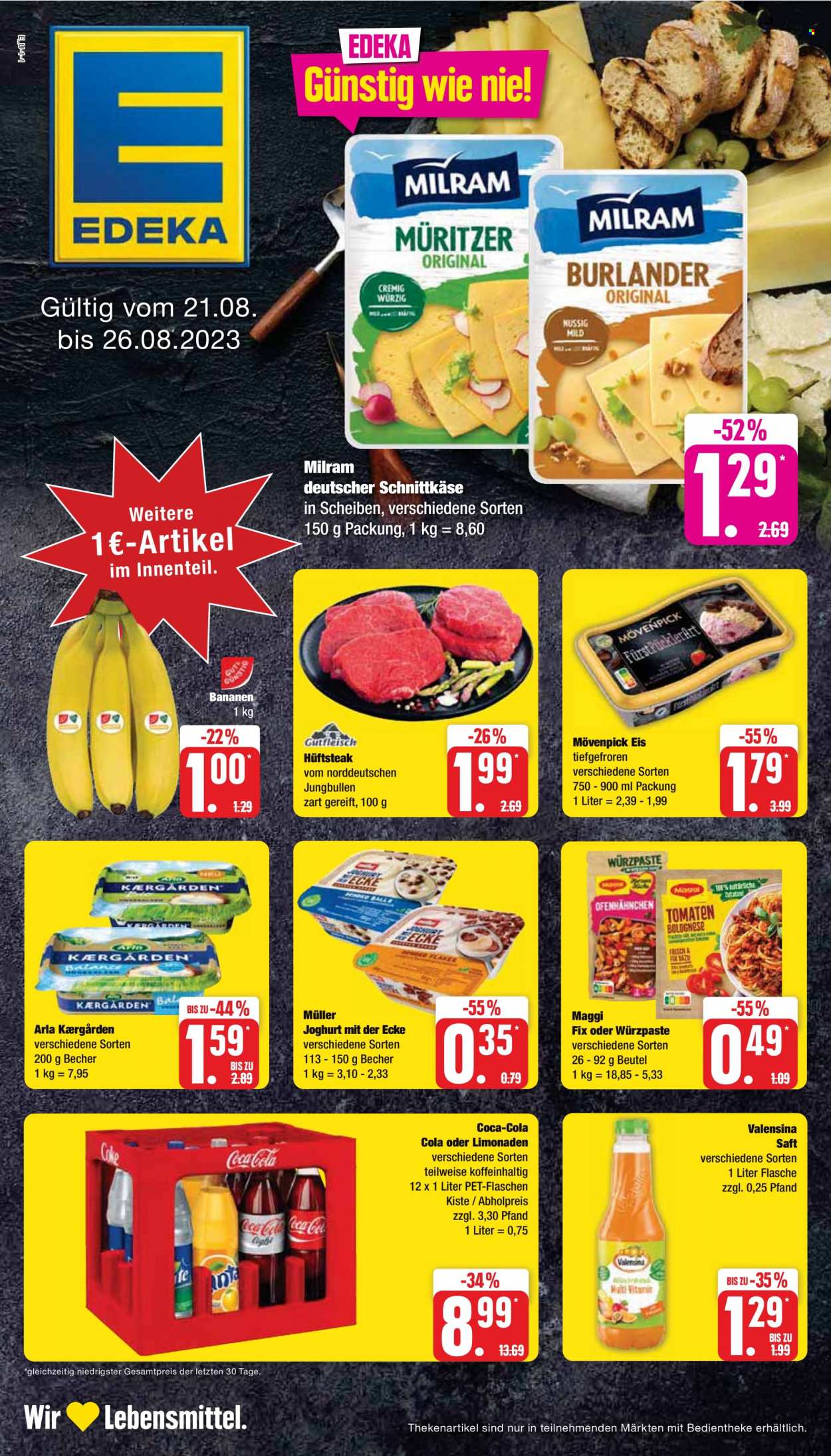 Edeka Prospekte  - 21.08.2023 - 26.08.2023. Seite 1