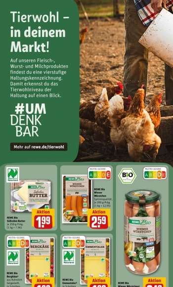 thumbnail - REWE Bio Süßrahm-Butter je 250 g - Pckg