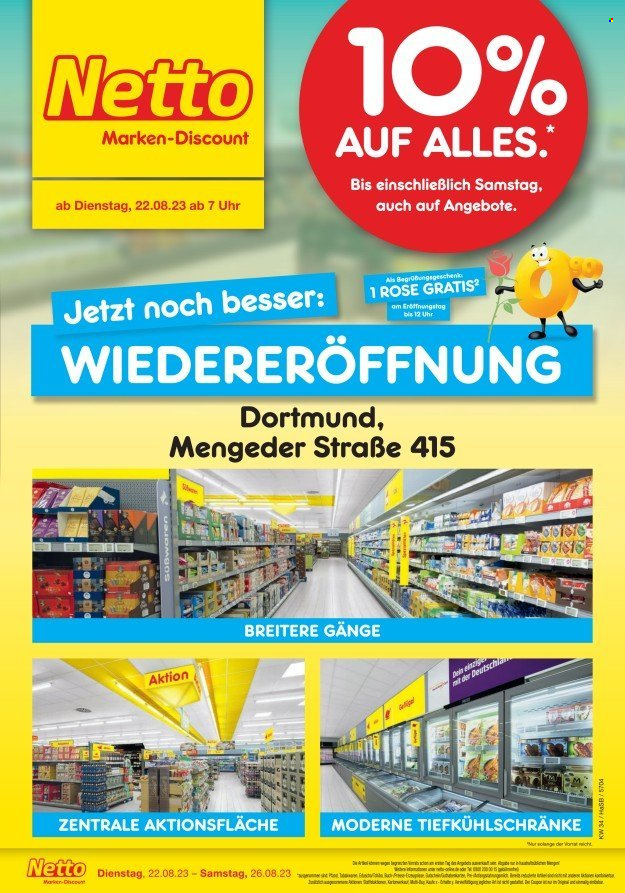 Netto Marken-Discount Prospekte  - 22.08.2023 - 26.08.2023. Seite 1