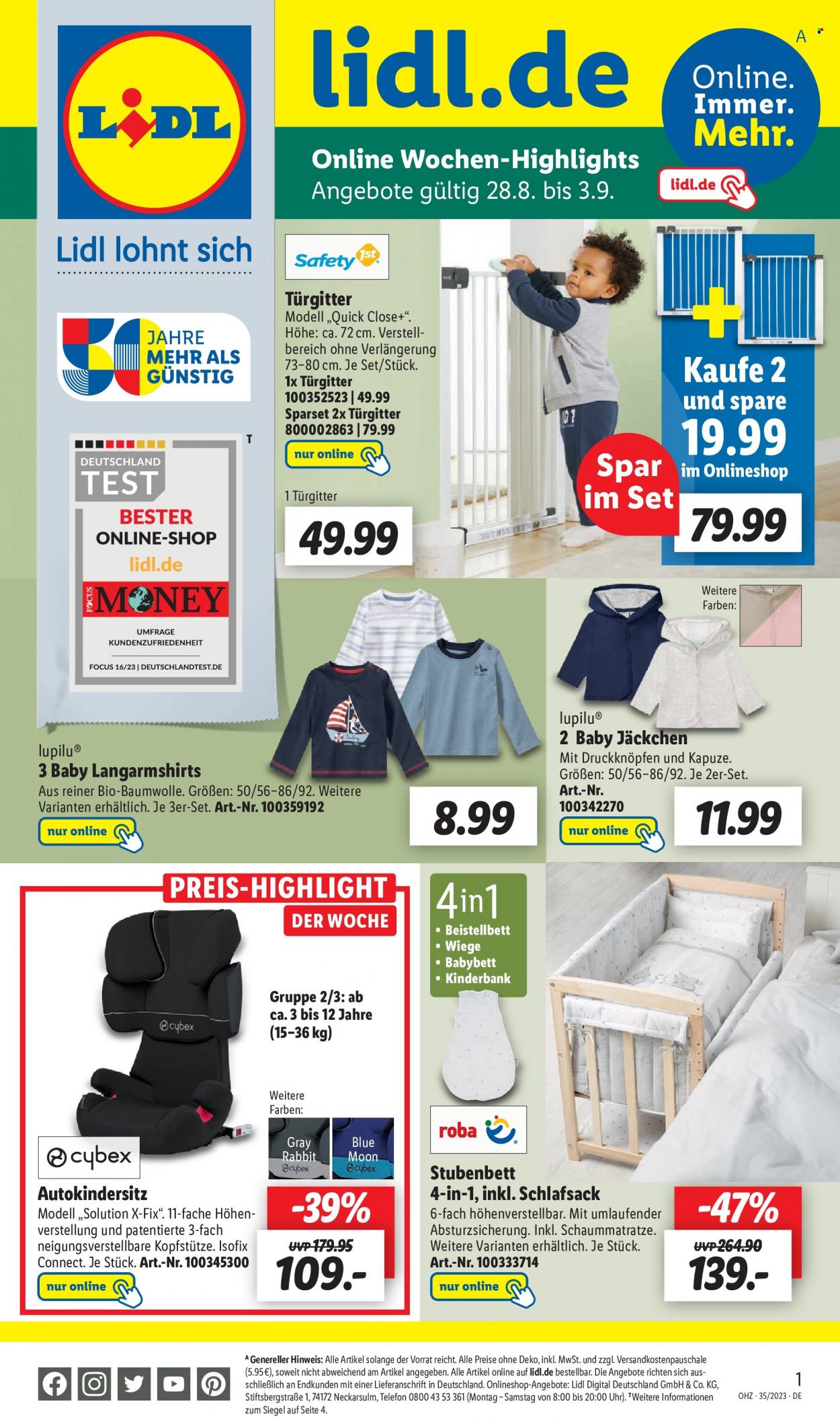 Lidl Prospekte  - 28.08.2023 - 3.09.2023. Seite 1