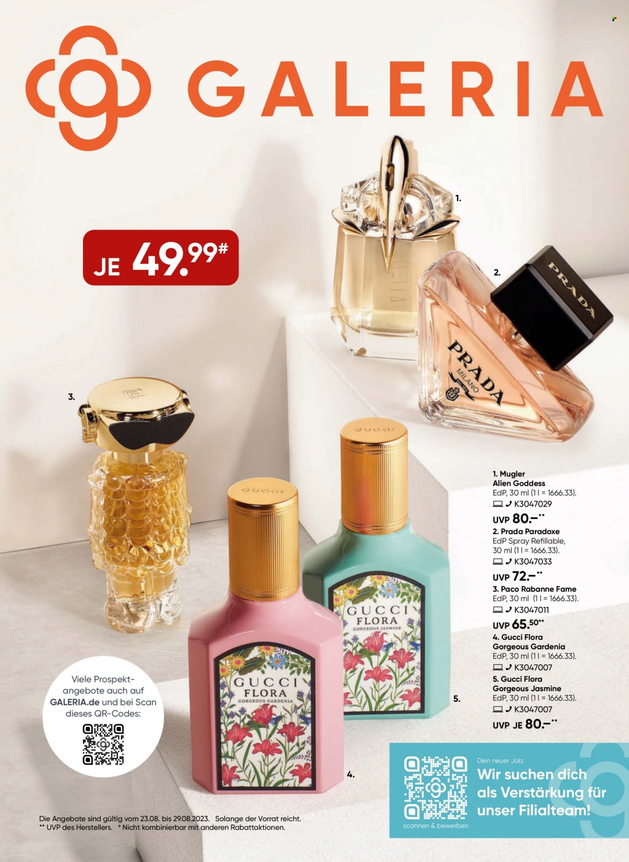 GALERIA Karstadt Kaufhof Prospekte  - 23.08.2023 - 29.08.2023. Seite 1