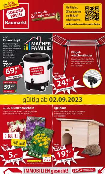 Prospekte Sonderpreis-Baumarkt - 2.09.2023 - 8.09.2023.