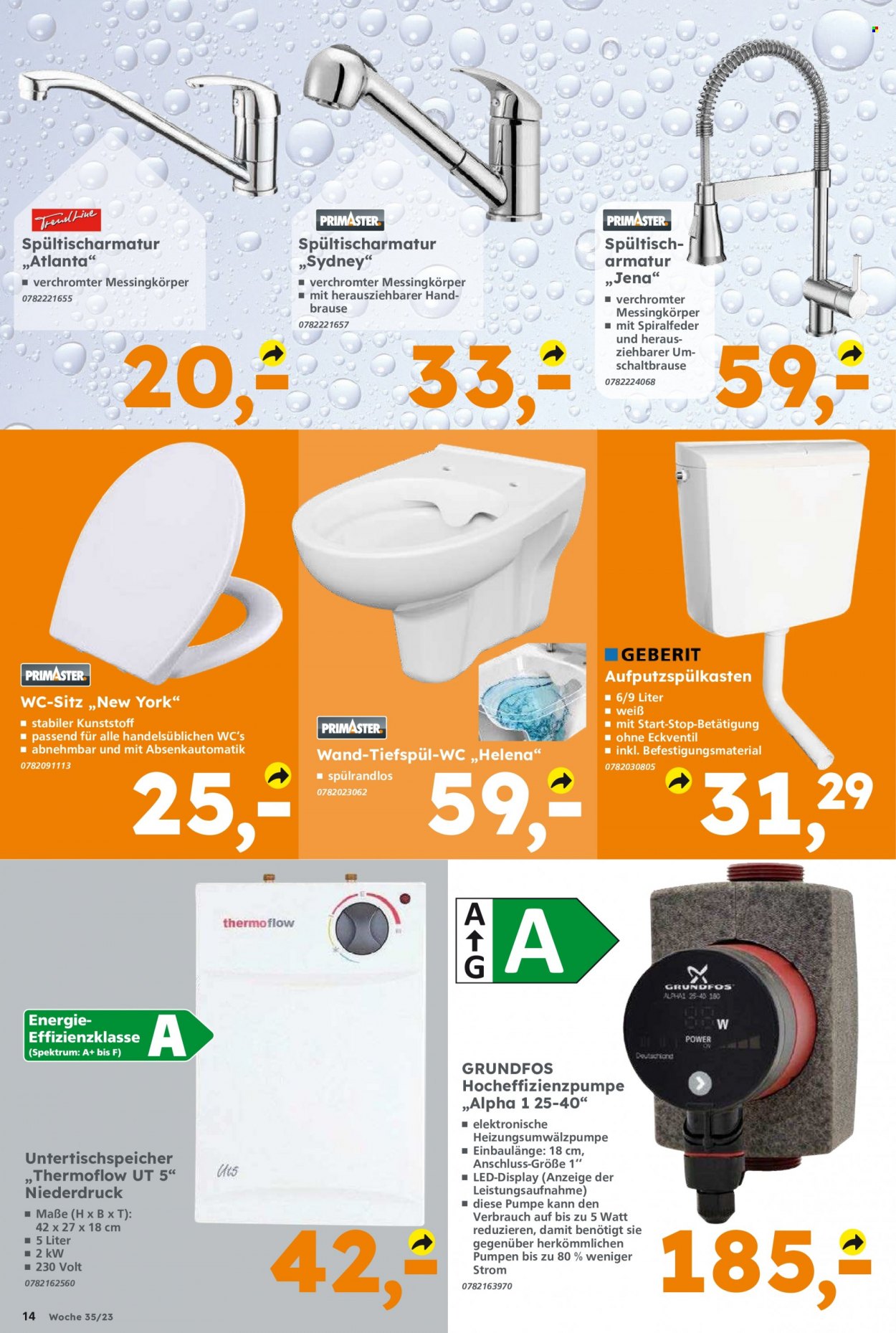 Globus Baumarkt Prospekte  - 28.08.2023 - 2.09.2023. Seite 14