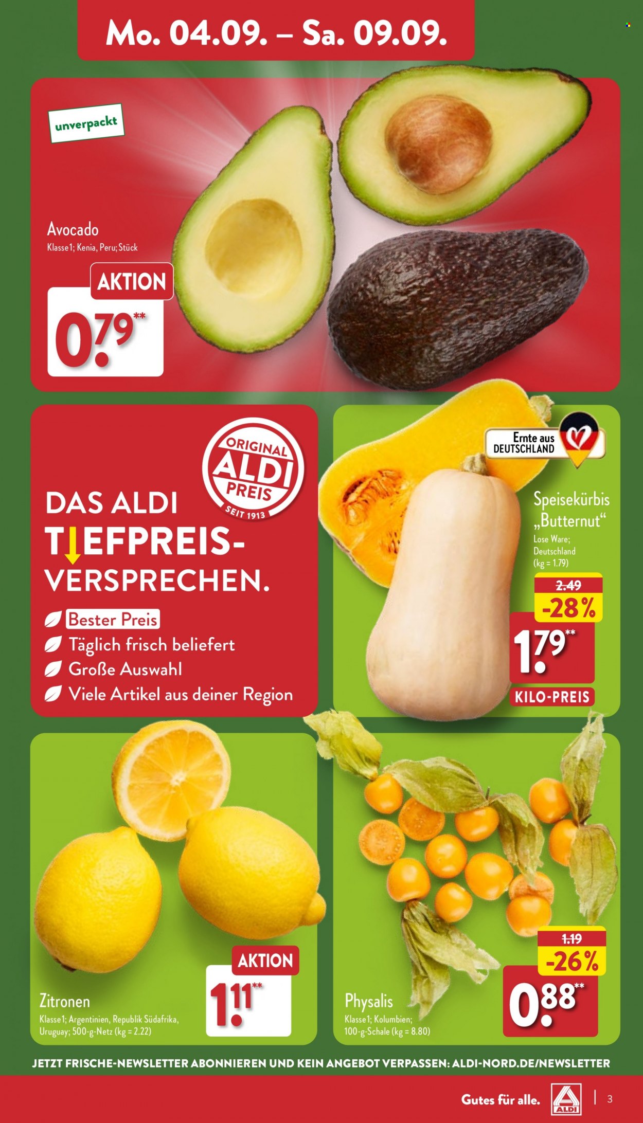ALDI Nord Prospekte  - 4.09.2023 - 9.09.2023. Seite 3