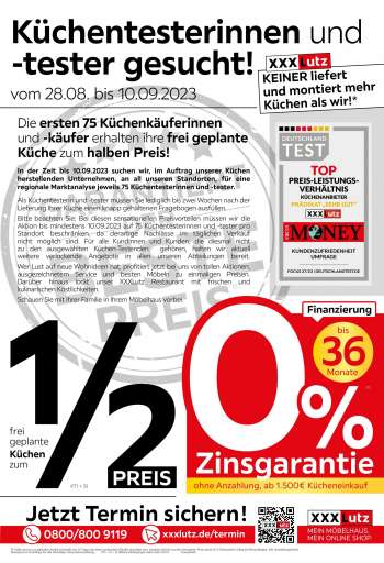Prospekte XXXLutz - 28.08.2023 - 23.09.2023.