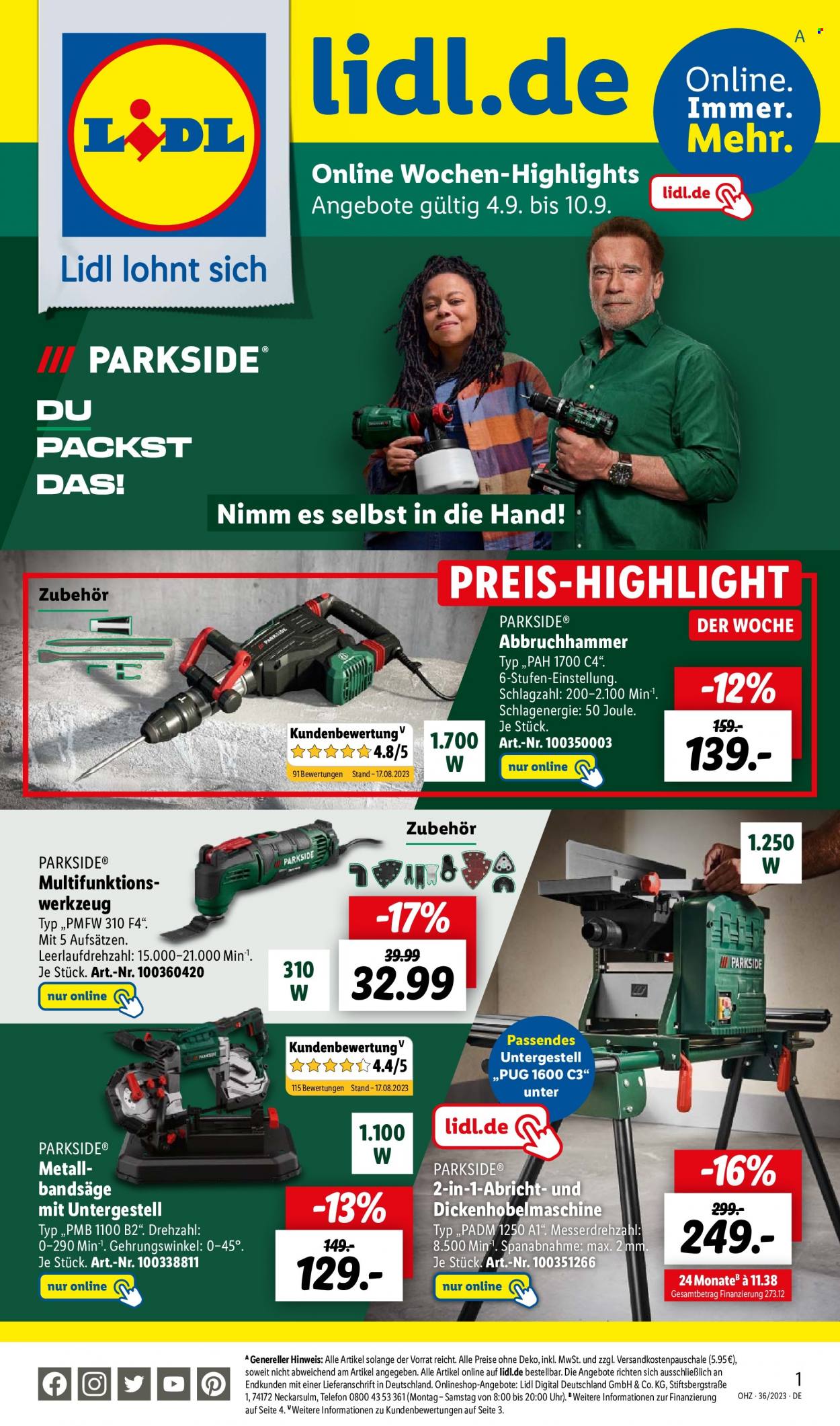 Lidl Prospekte  - 4.09.2023 - 10.09.2023. Seite 1