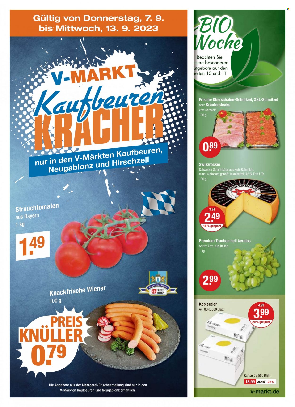 V-Markt Prospekte  - 7.09.2023 - 13.09.2023. Seite 1