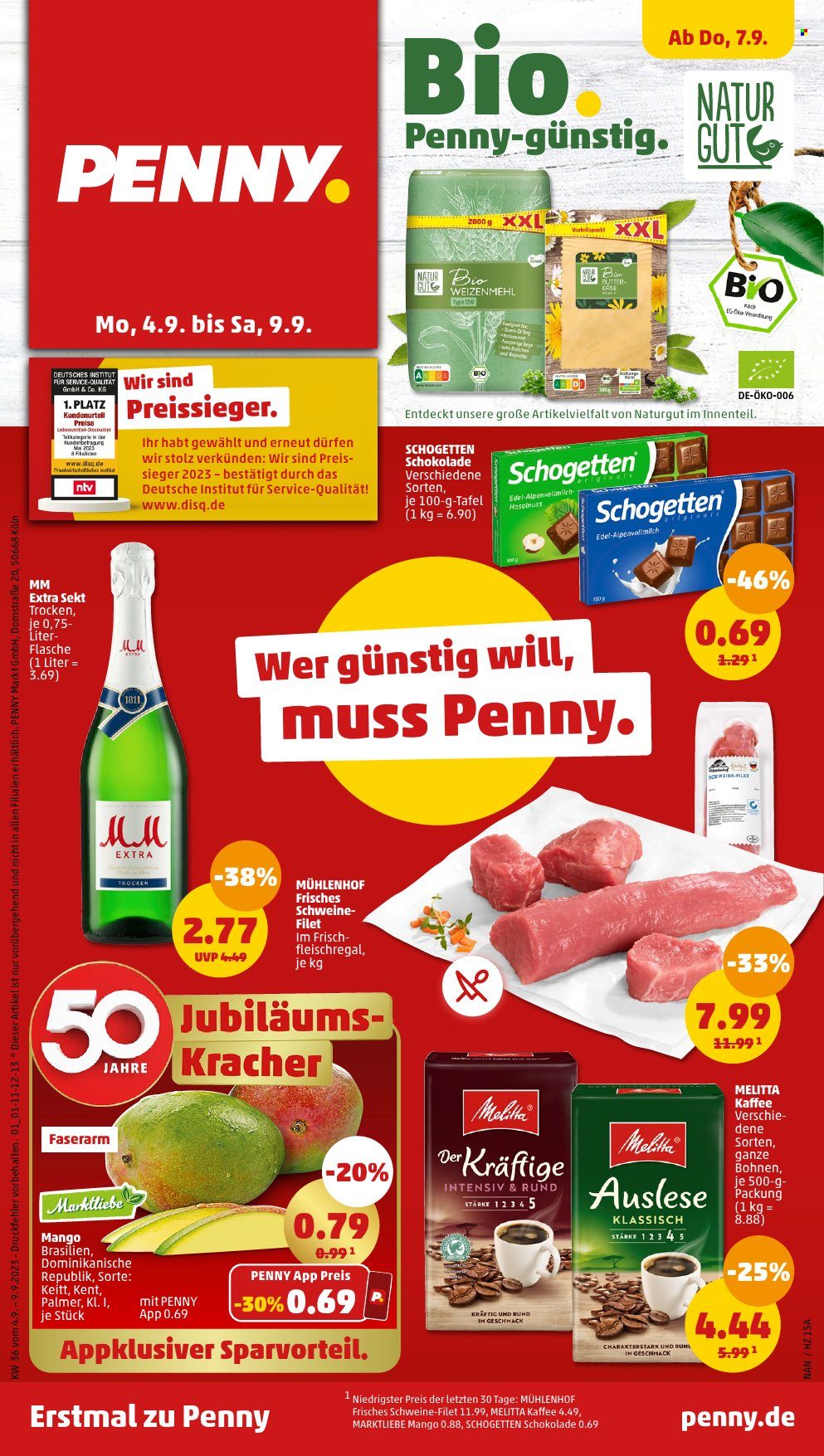 Penny Prospekte  - 4.09.2023 - 9.09.2023. Seite 1