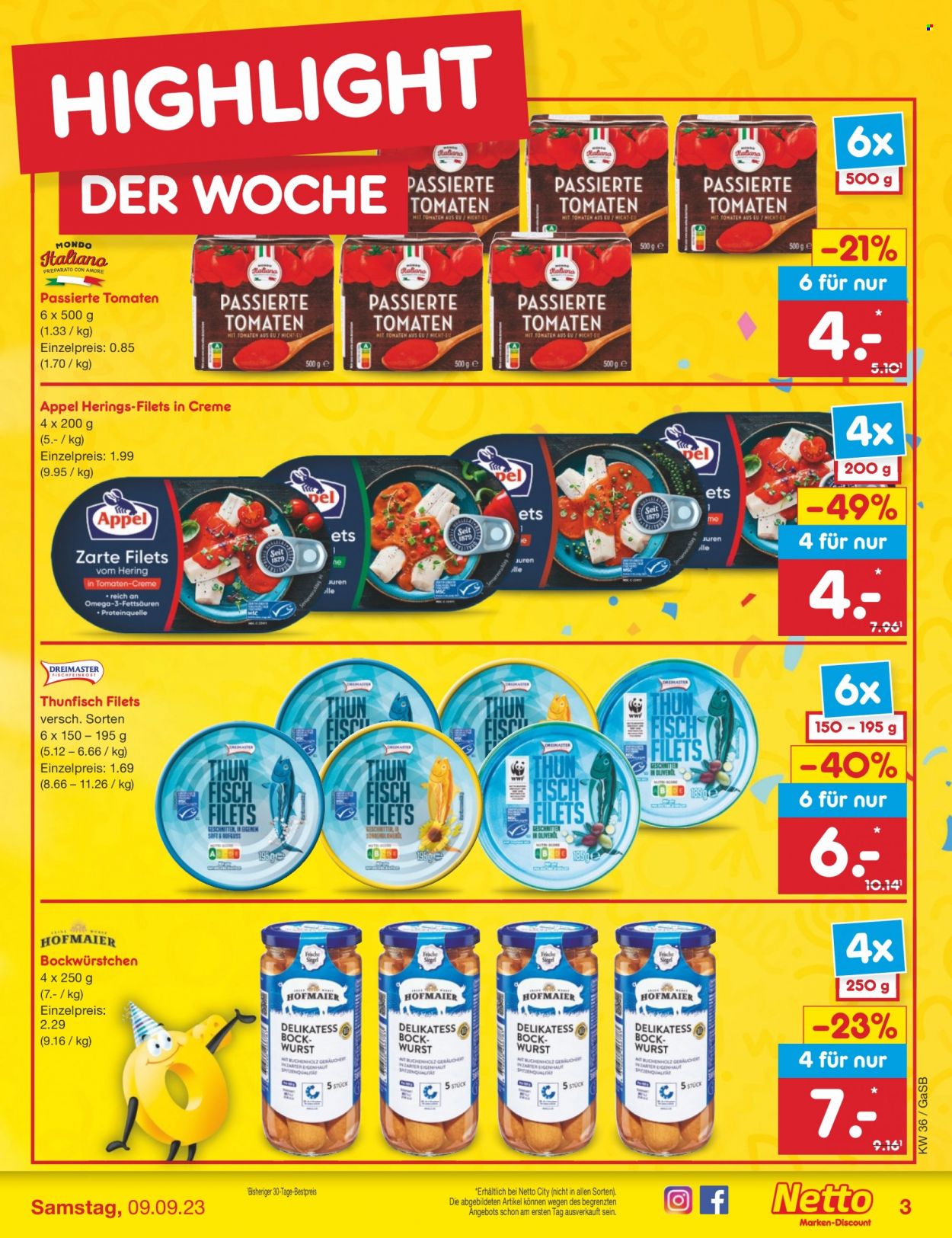 Netto Marken-Discount Prospekte  - 4.09.2023 - 9.09.2023. Seite 3