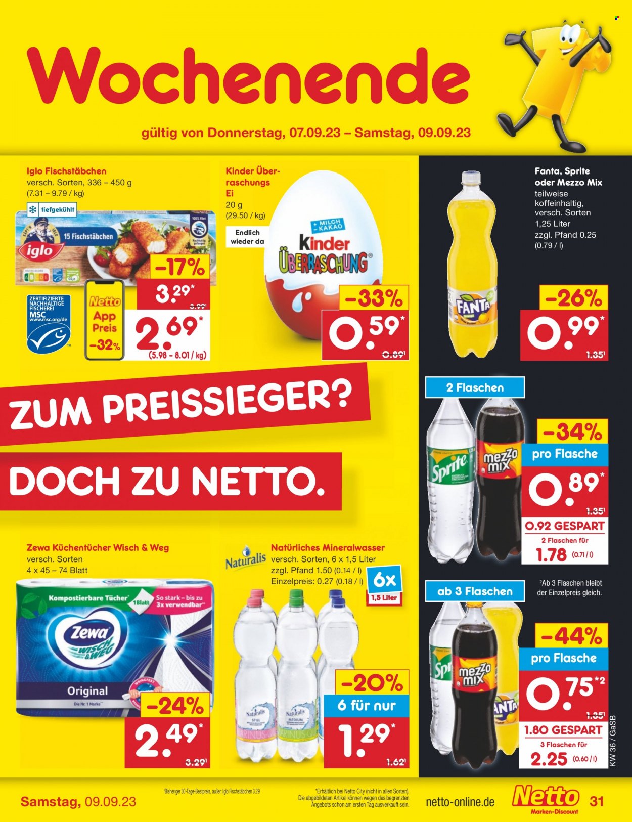 Netto Marken-Discount Prospekte  - 4.09.2023 - 9.09.2023. Seite 31
