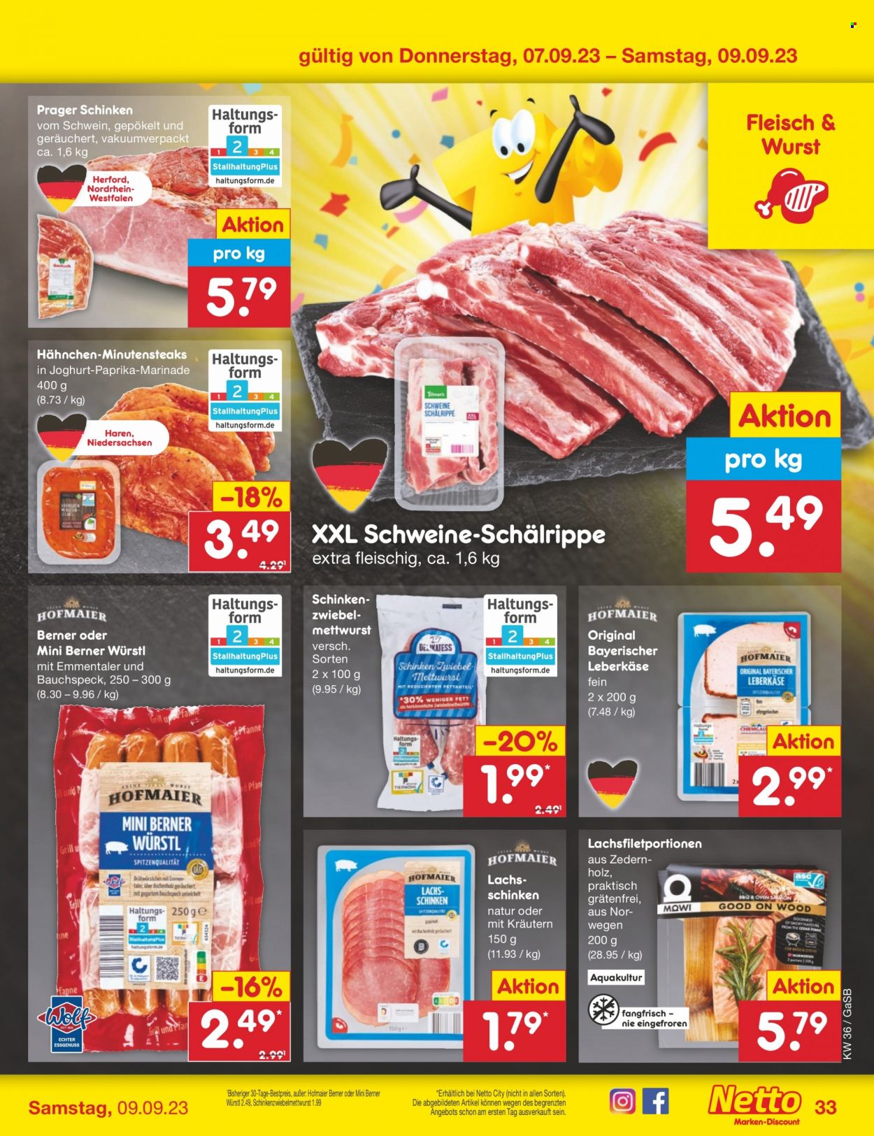 Netto Marken-Discount Prospekte  - 4.09.2023 - 9.09.2023. Seite 33
