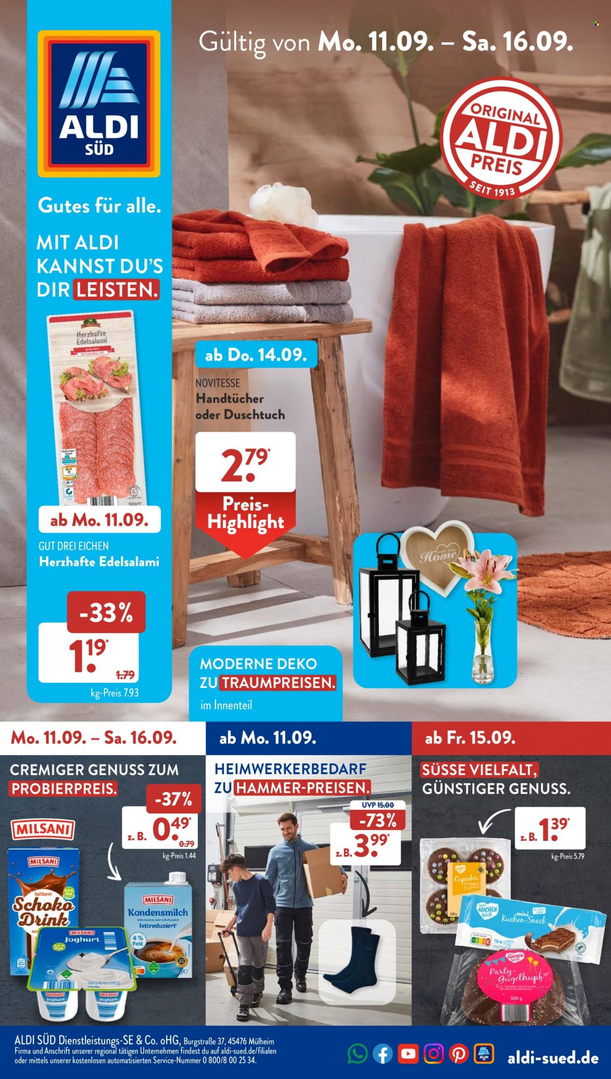 ALDI SÜD Prospekte  - 11.09.2023 - 16.09.2023. Seite 1