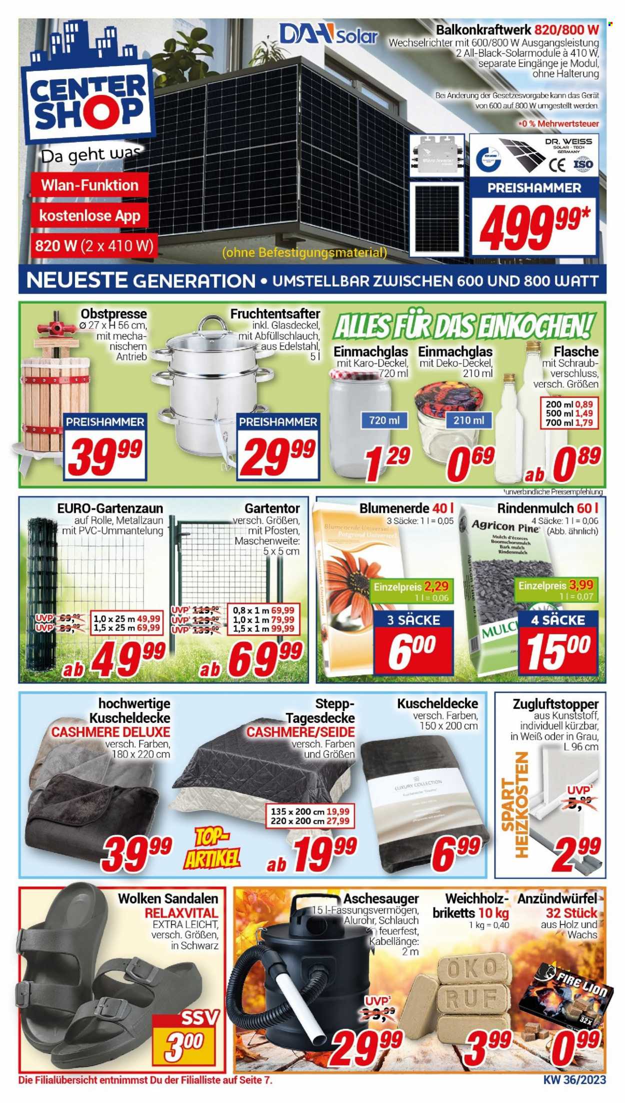 CENTERSHOP Prospekte  - 4.09.2023 - 9.09.2023. Seite 1
