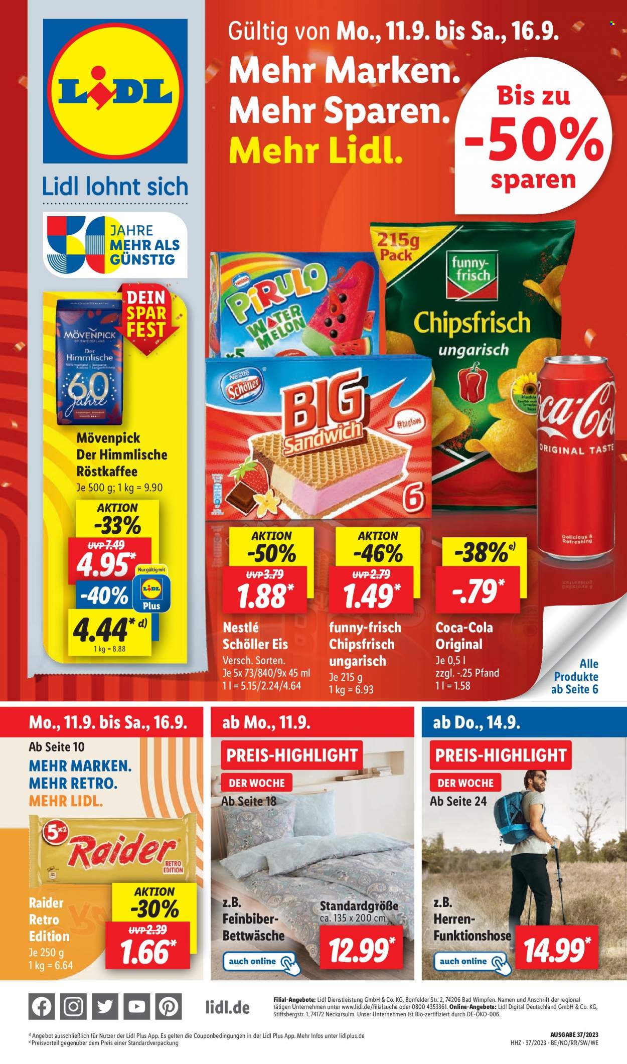 Lidl Prospekte  - 11.09.2023 - 16.09.2023. Seite 1