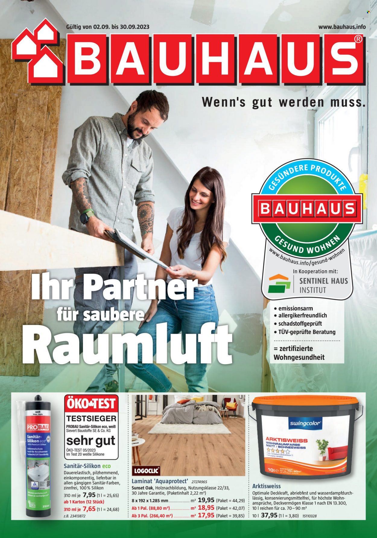 Bauhaus Prospekte  - 2.09.2023 - 30.09.2023. Seite 1