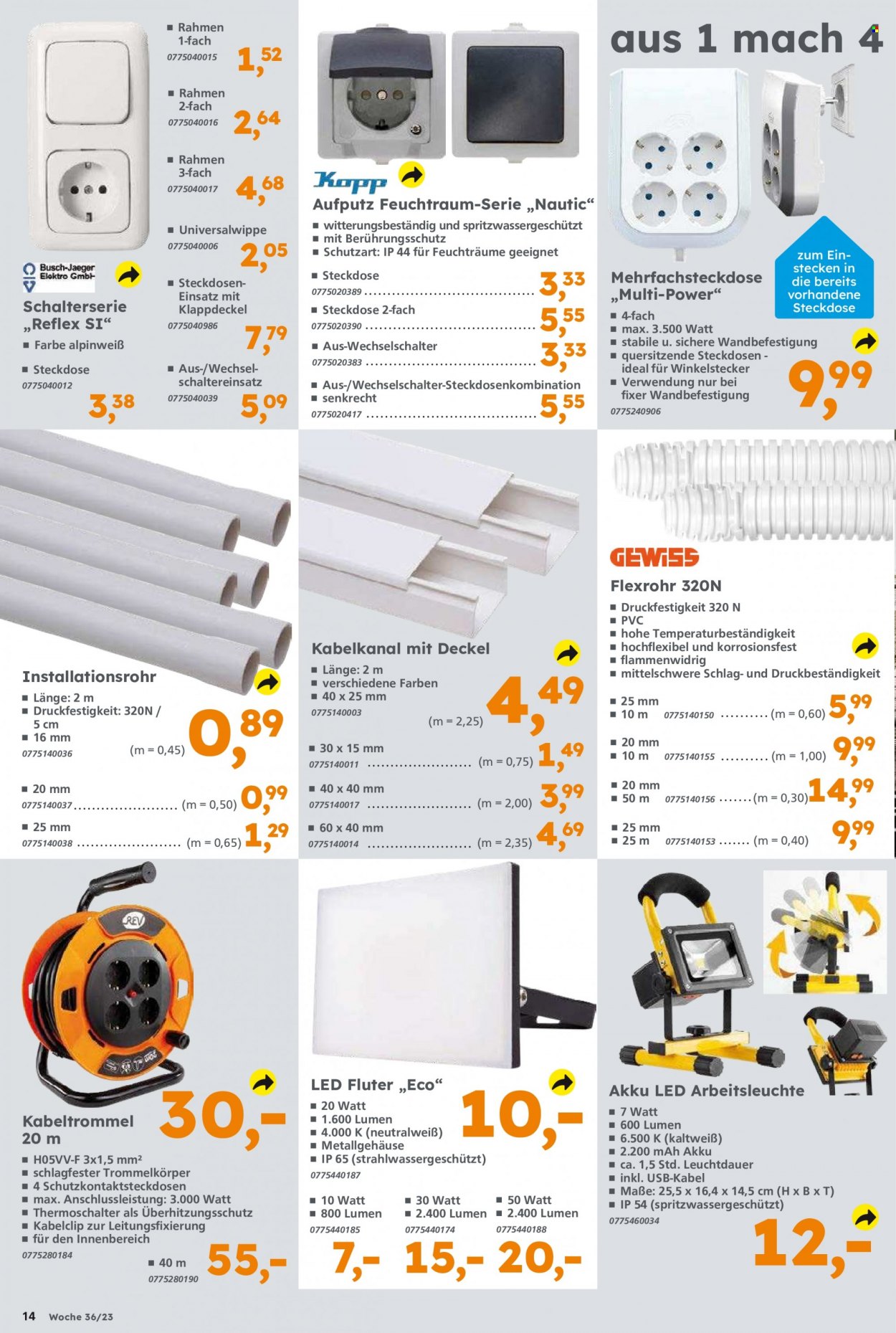 Globus Baumarkt Prospekte  - 4.09.2023 - 9.09.2023. Seite 14