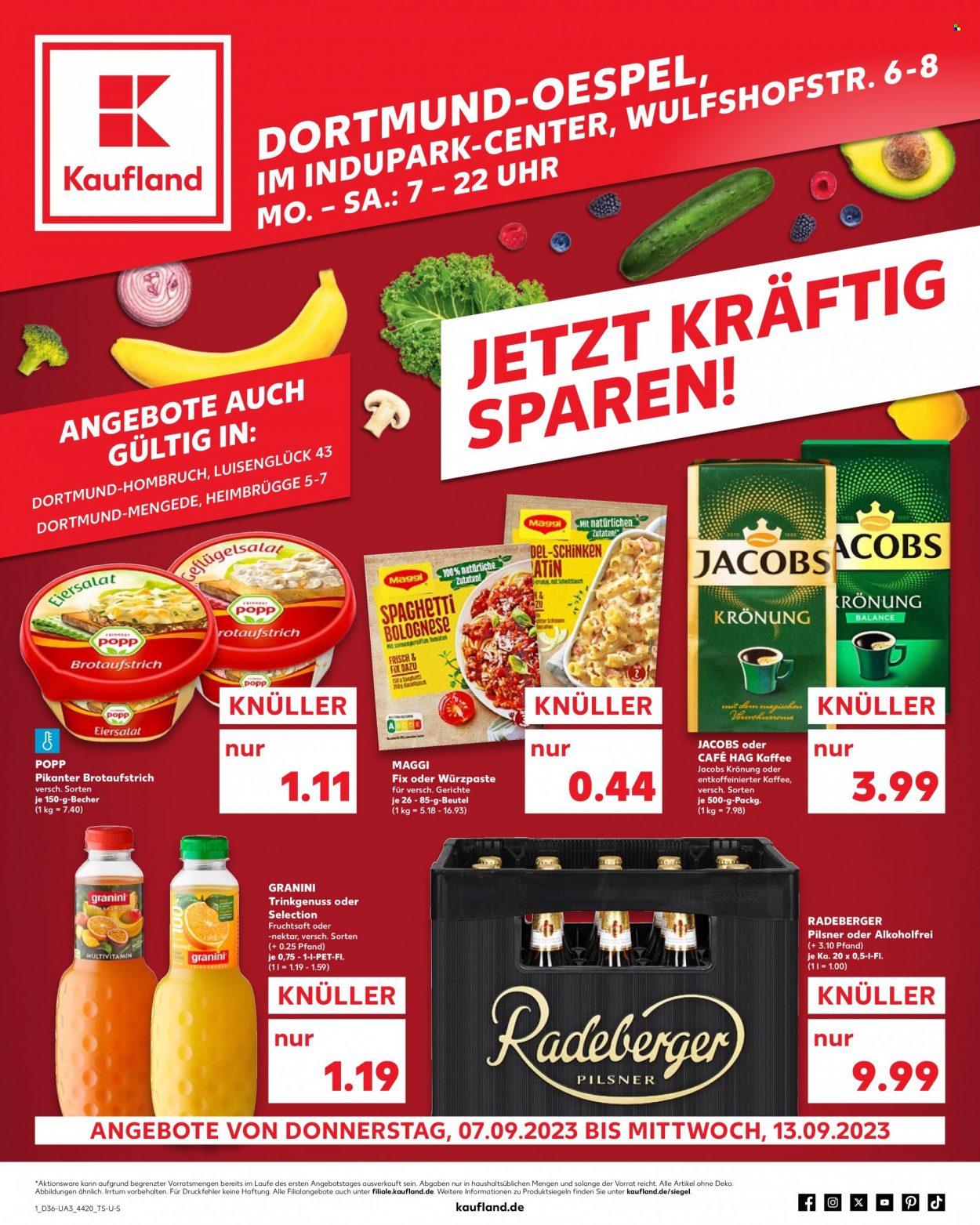 Kaufland Prospekte  - 7.09.2023 - 13.09.2023. Seite 1