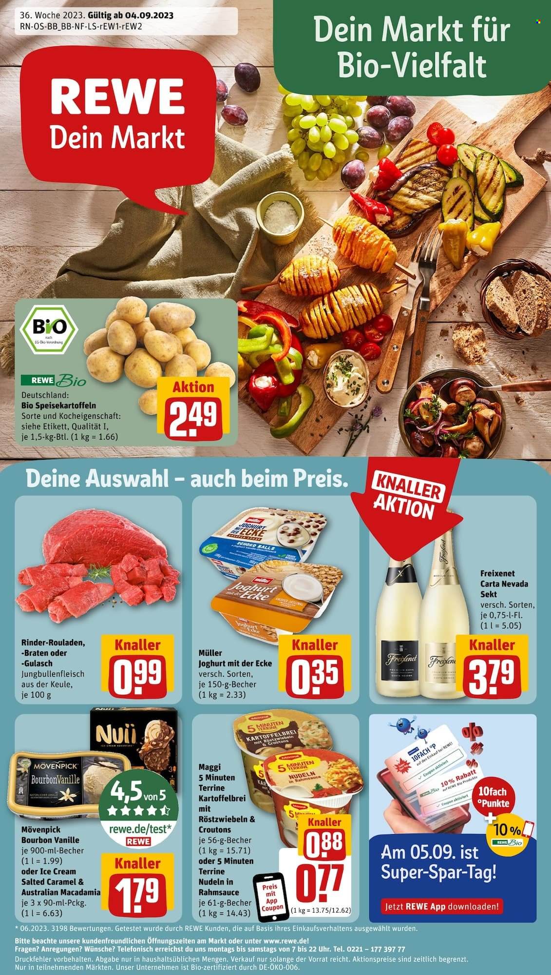 REWE Prospekte  - 4.09.2023 - 9.09.2023. Seite 1