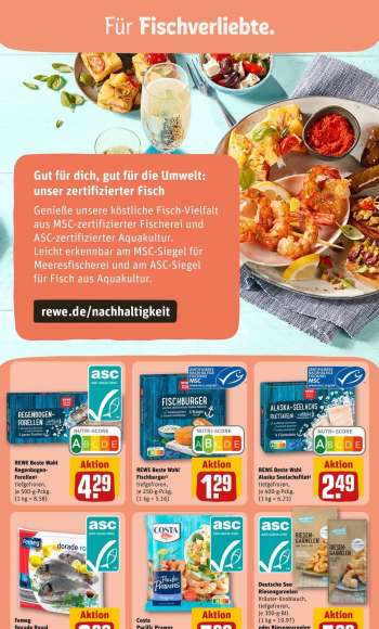 thumbnail - REWE Beste Wahl Fischburgers tiefgefroren , je 250 g Pckg 1 kg = 5.16 )