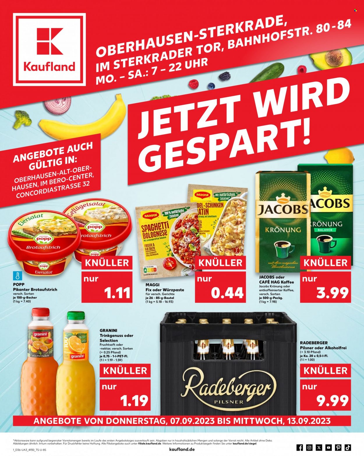 Kaufland Prospekte  - 7.09.2023 - 13.09.2023. Seite 1