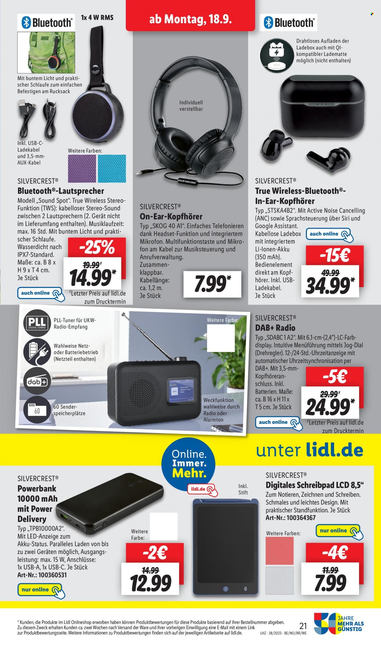 Lidl Prospekte  - 18.09.2023 - 23.09.2023. Seite 7