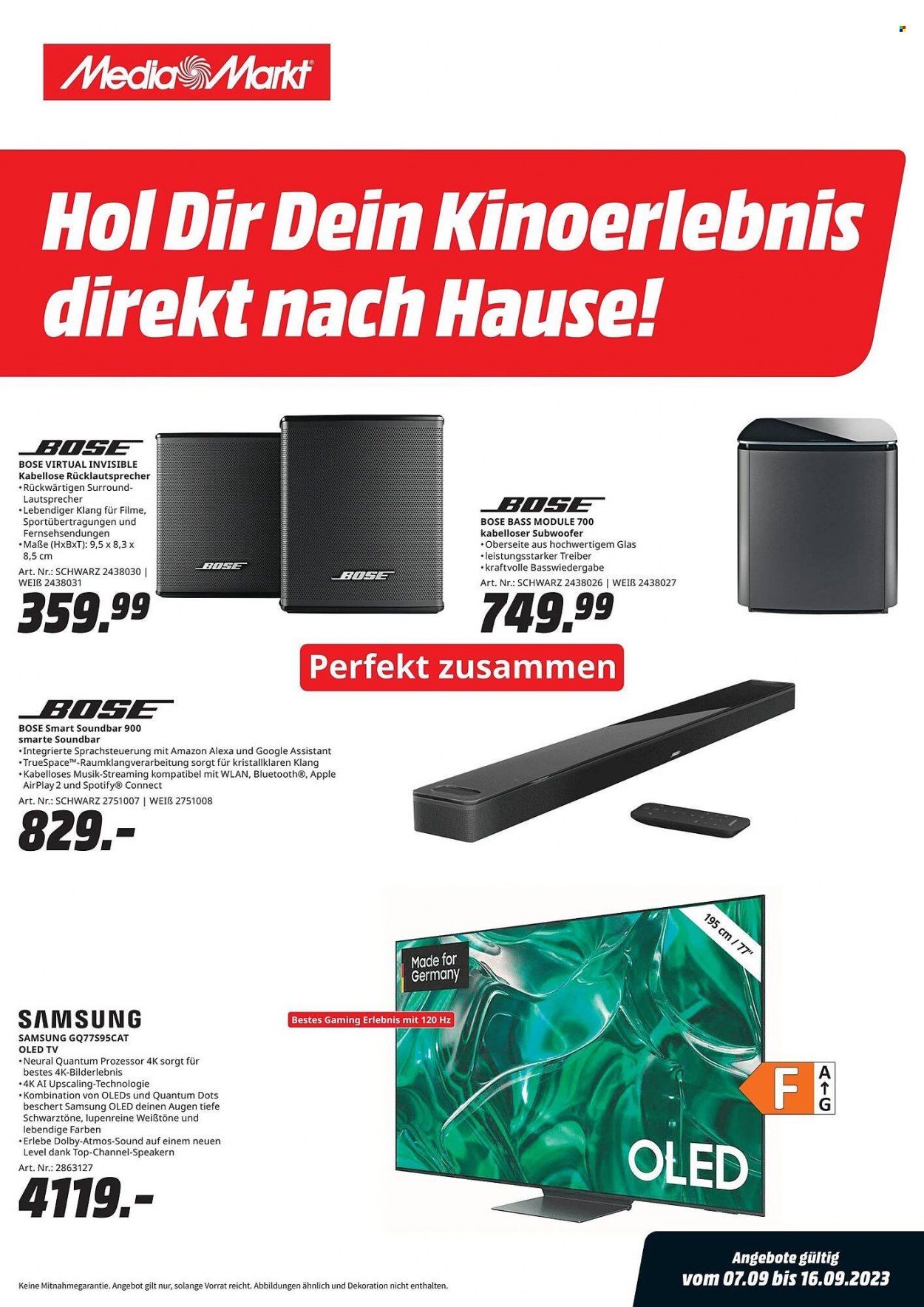 MediaMarkt Prospekte  - 7.09.2023 - 16.09.2023. Seite 1