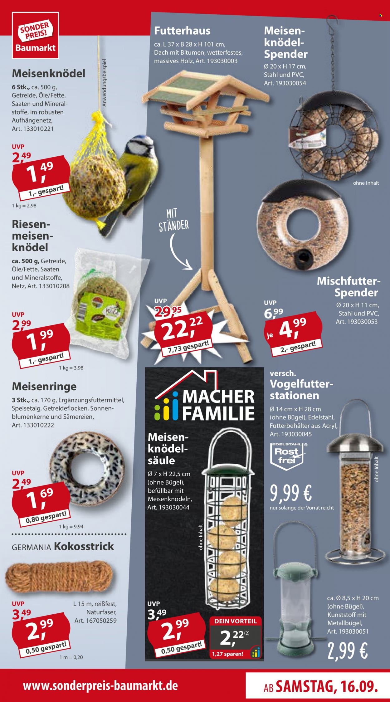Sonderpreis-Baumarkt Prospekte  - 16.09.2023 - 22.09.2023. Seite 3