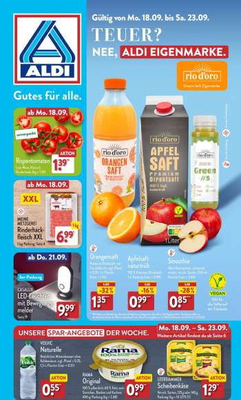 Prospekte ALDI Nord - 18.09.2023 - 23.09.2023.