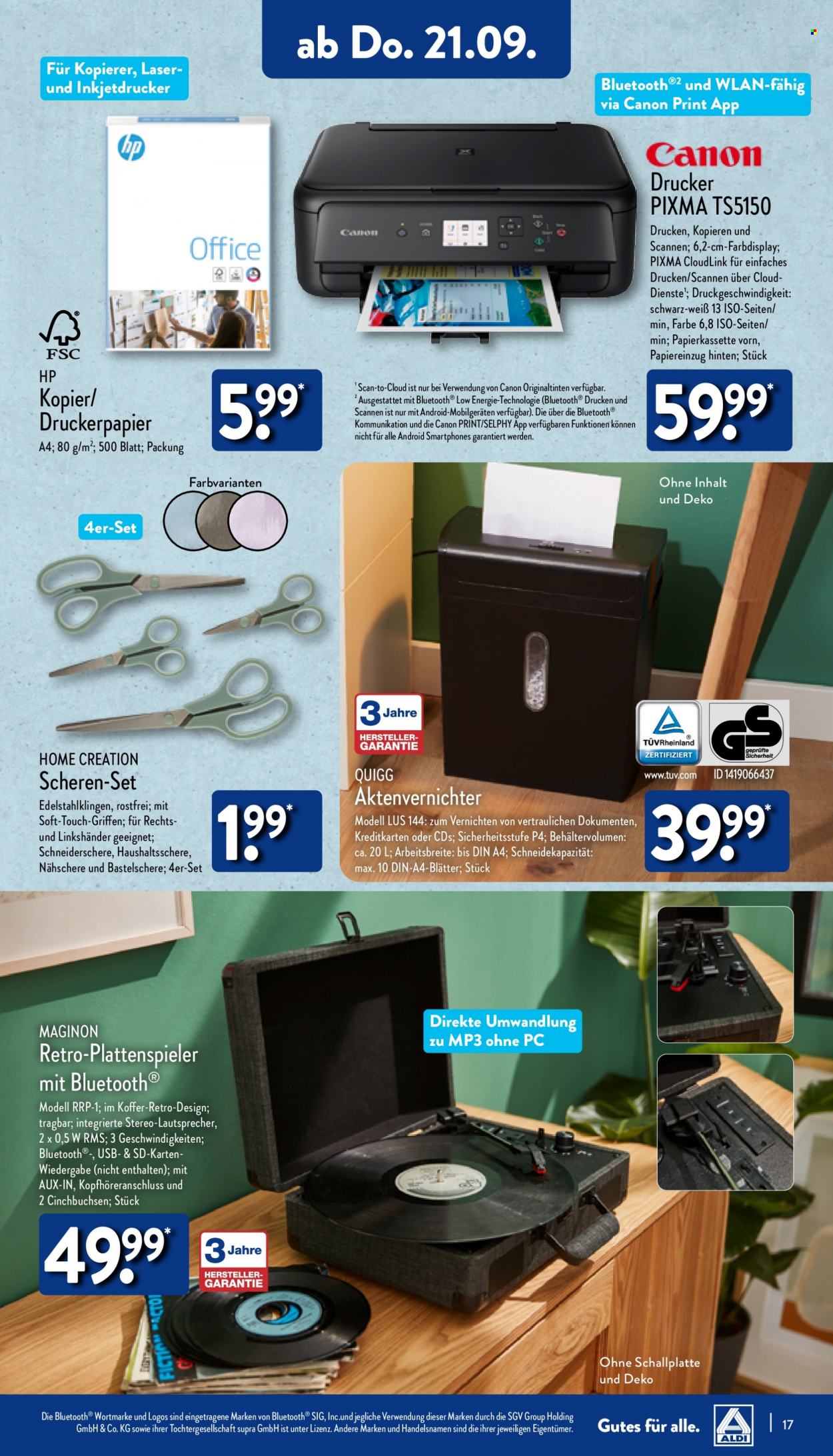 ALDI Nord Prospekte  - 18.09.2023 - 23.09.2023. Seite 17