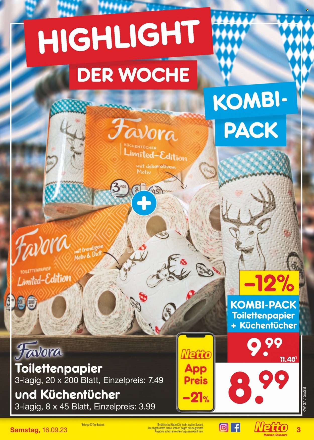 Netto Marken-Discount Prospekte  - 11.09.2023 - 16.09.2023. Seite 3
