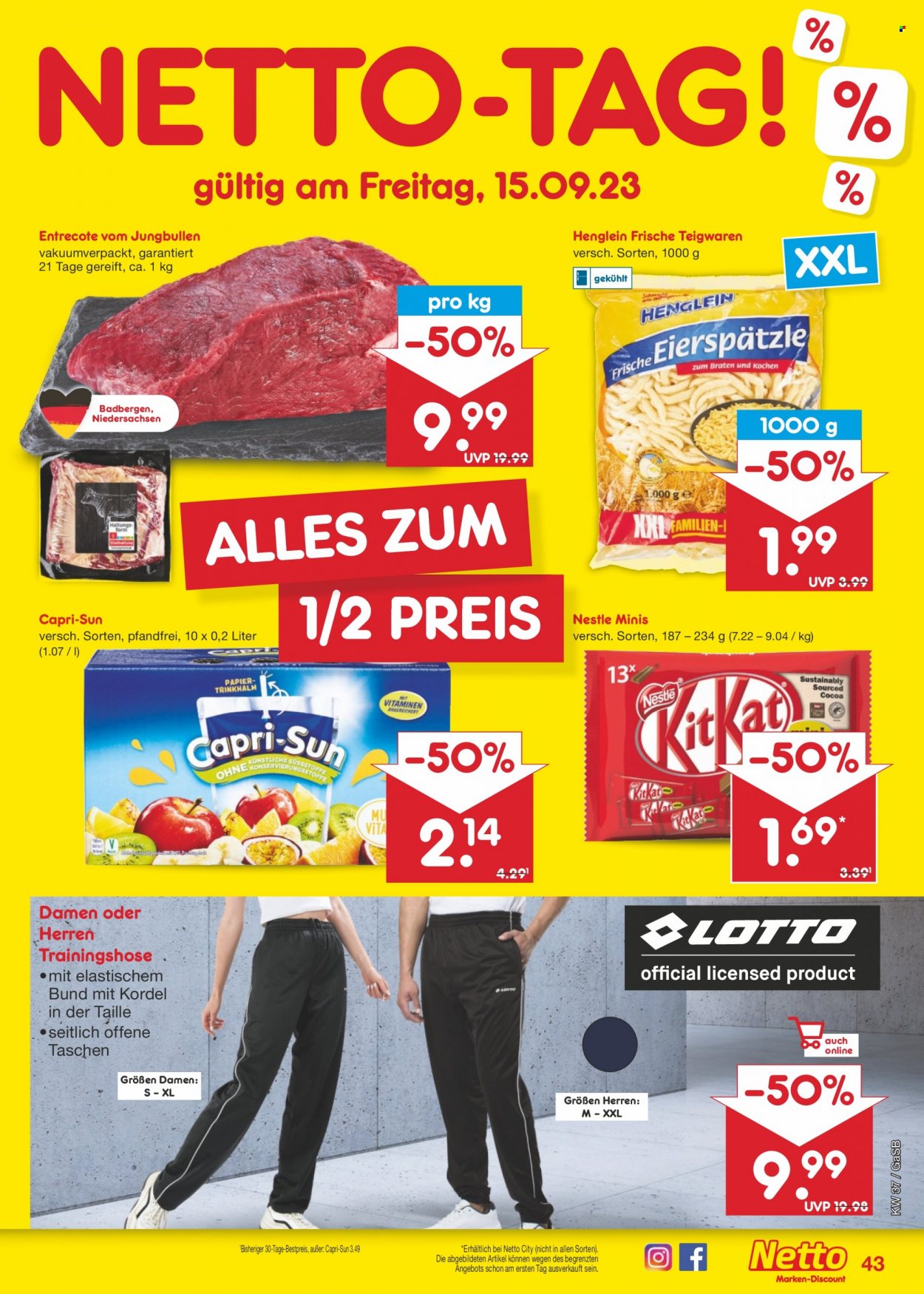 Netto Marken-Discount Prospekte  - 11.09.2023 - 16.09.2023. Seite 45