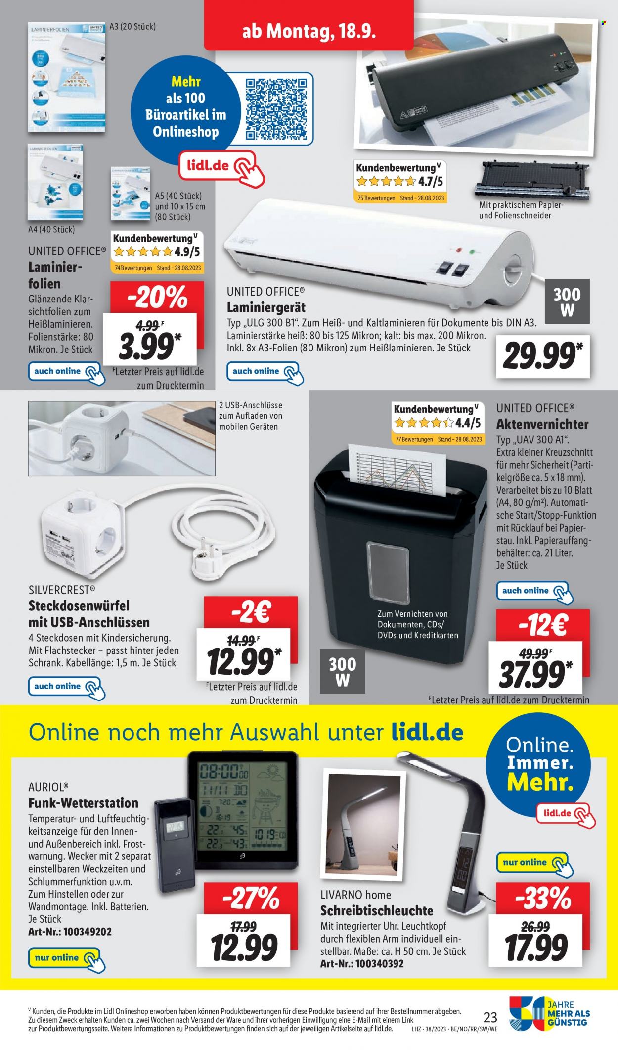 Lidl Prospekte  - 18.09.2023 - 23.09.2023. Seite 29