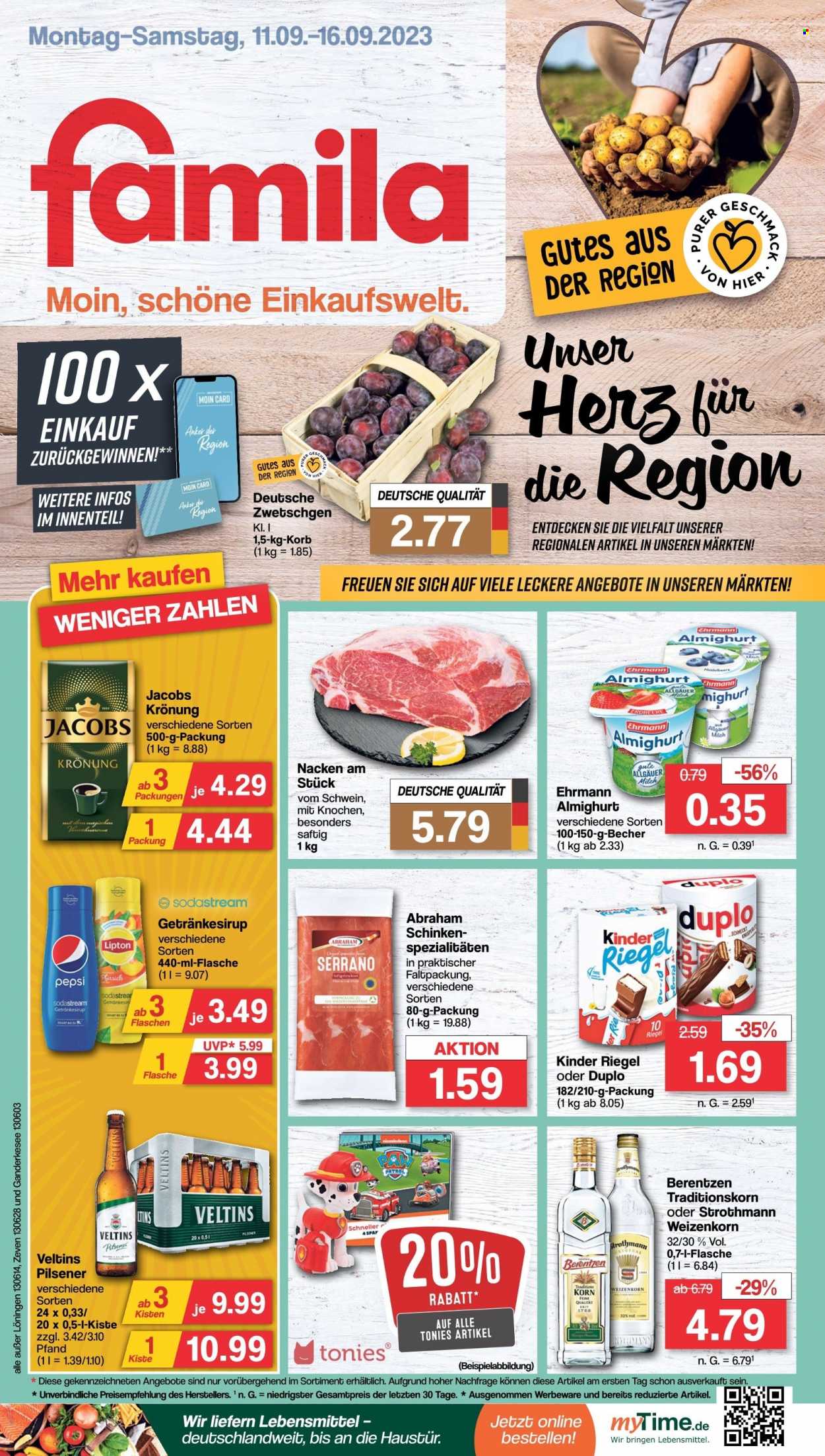 famila Prospekte  - 11.09.2023 - 16.09.2023. Seite 1