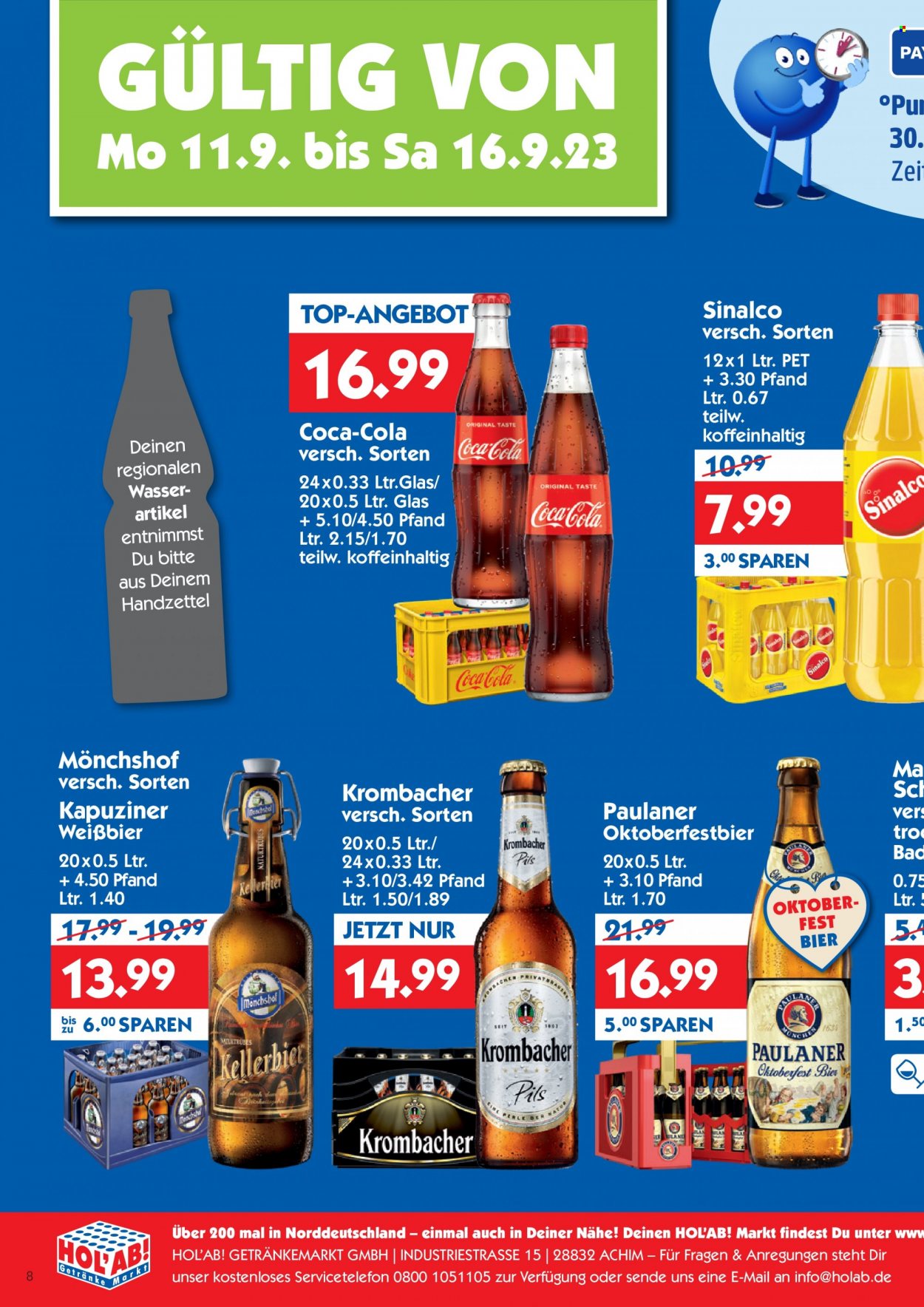 Hol'ab! Getränkemarkt Prospekte  - 11.09.2023 - 16.09.2023. Seite 2