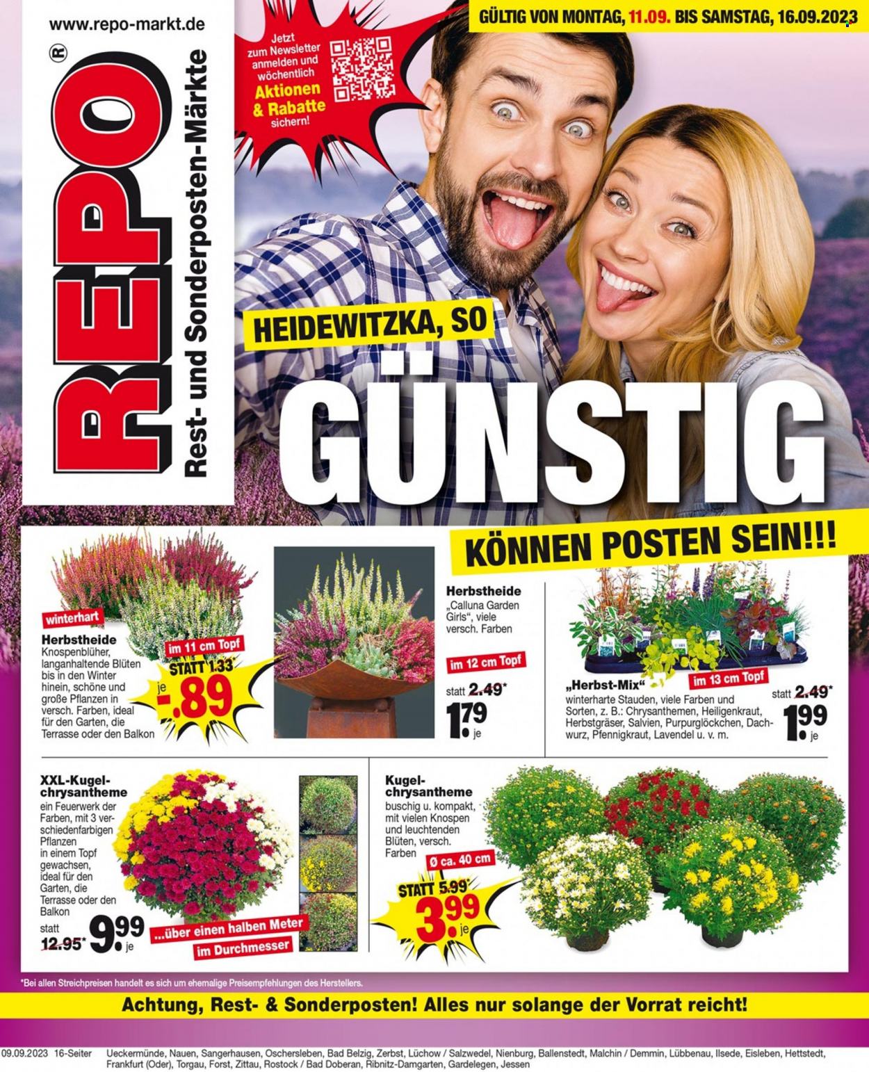 Repo Prospekte  - 11.09.2023 - 16.09.2023. Seite 1