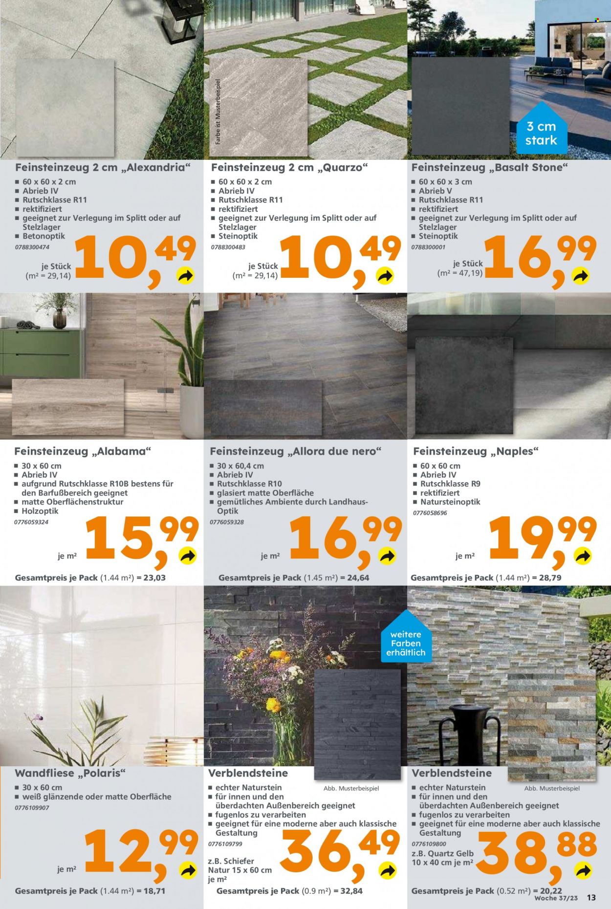 Globus Baumarkt Prospekte  - 11.09.2023 - 16.09.2023. Seite 13