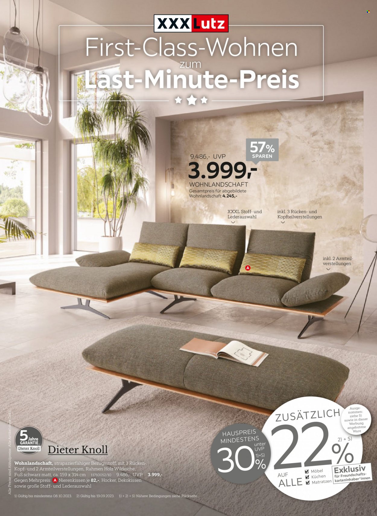 XXXLutz Prospekte  - 10.09.2023 - 8.10.2023. Seite 1