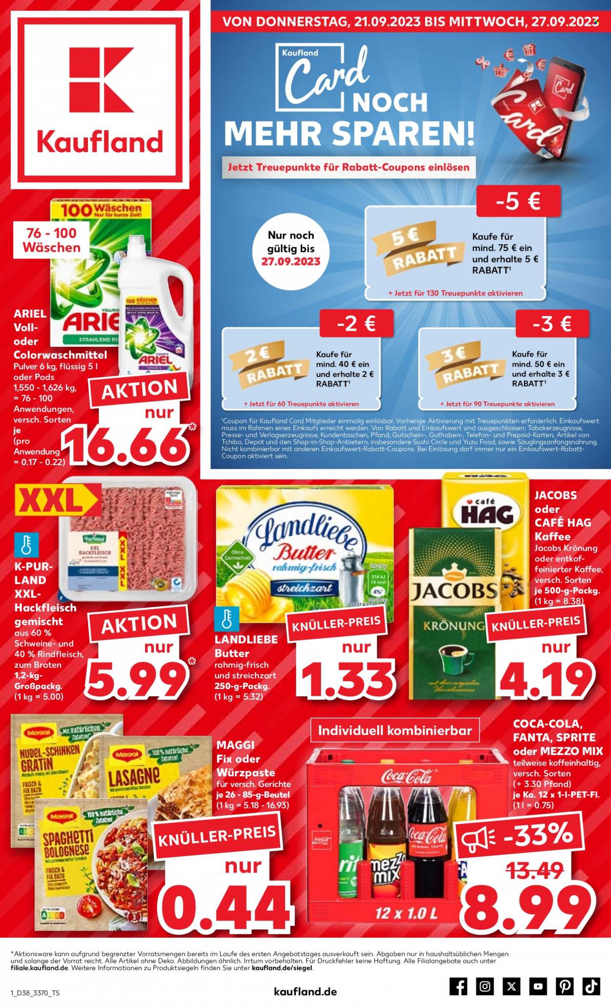 Kaufland Prospekte  - 21.09.2023 - 27.09.2023. Seite 1