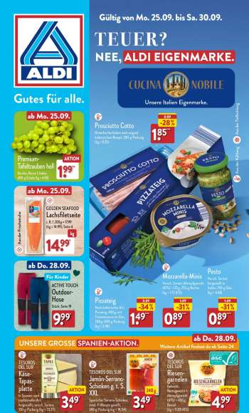 Prospekte ALDI Nord - 25.09.2023 - 30.09.2023.