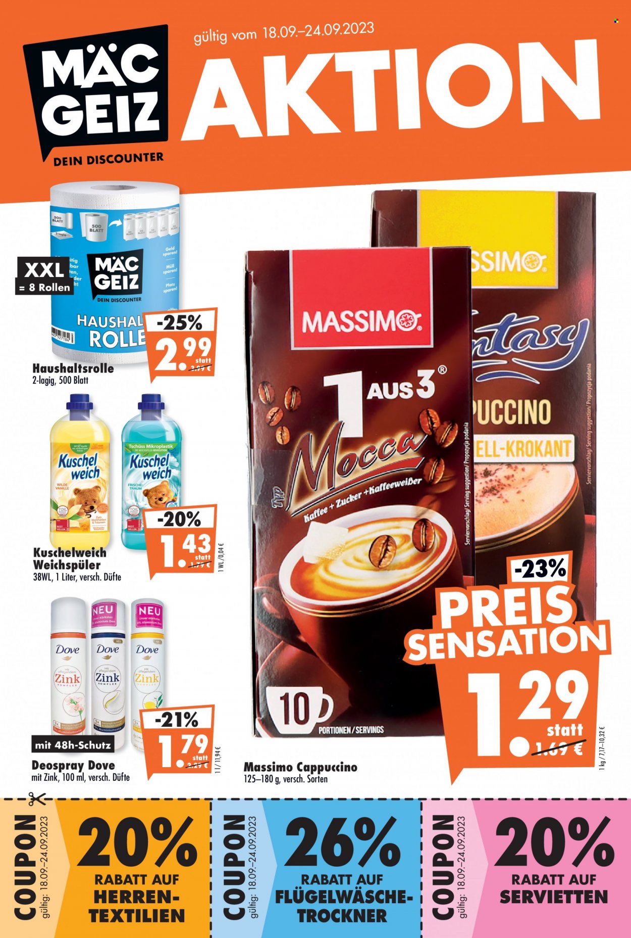 Mäc-Geiz Prospekte  - 18.09.2023 - 24.09.2023. Seite 1