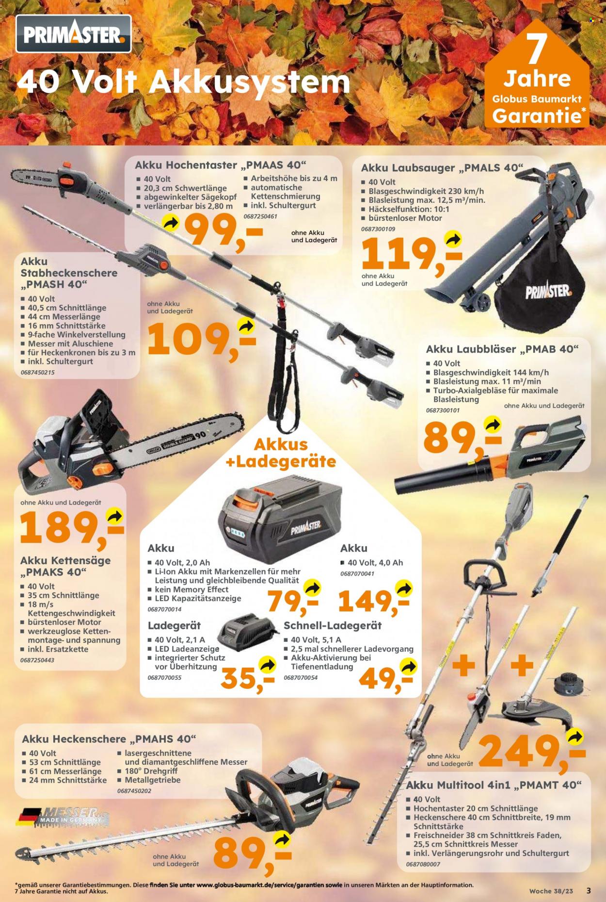 Globus Baumarkt Prospekte  - 18.09.2023 - 23.09.2023. Seite 3