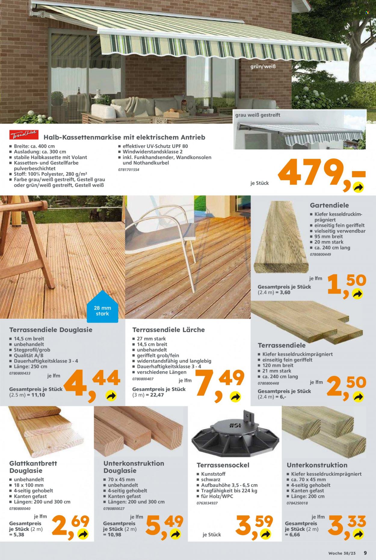 Globus Baumarkt Prospekte  - 18.09.2023 - 23.09.2023. Seite 9