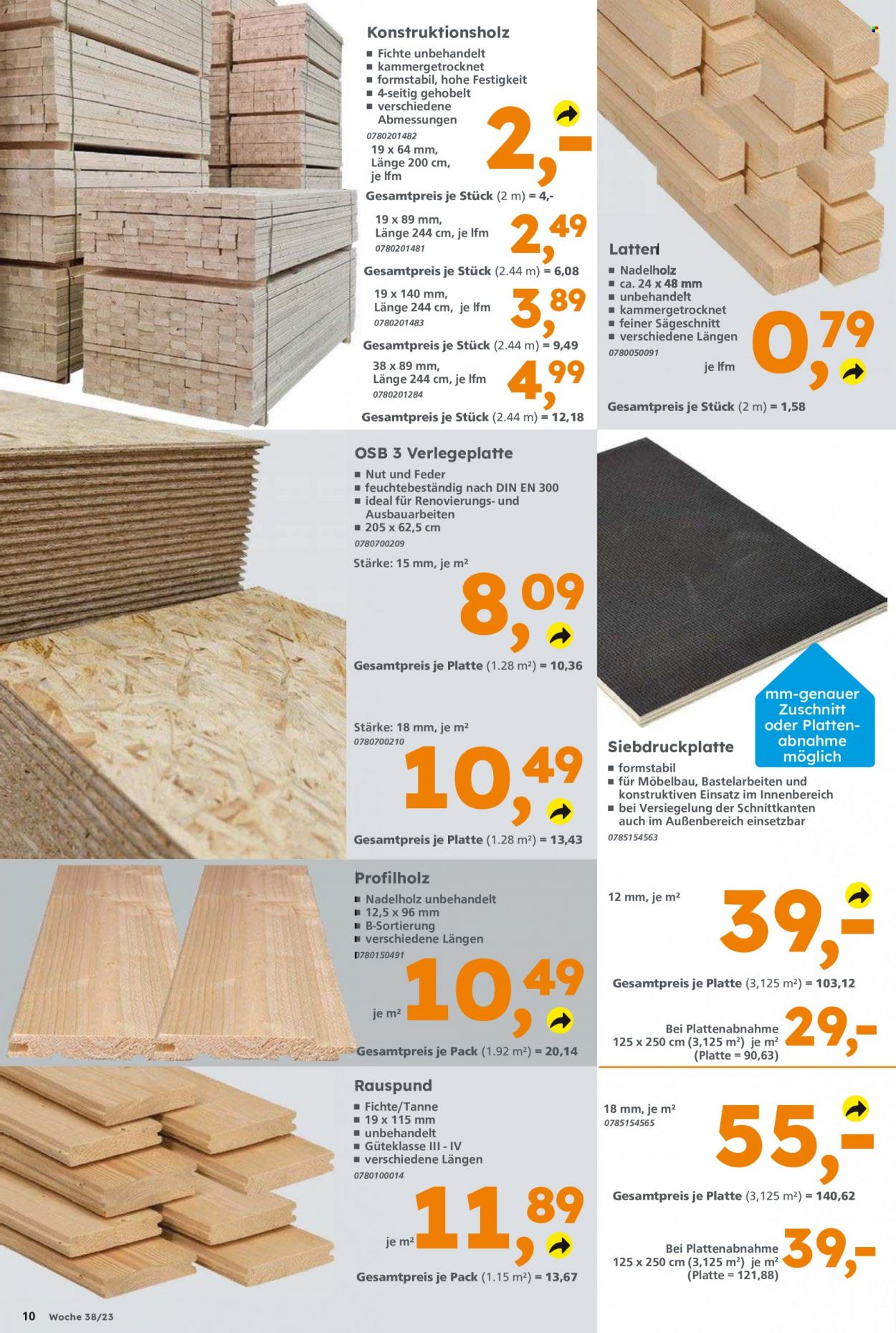 Globus Baumarkt Prospekte  - 18.09.2023 - 23.09.2023. Seite 10
