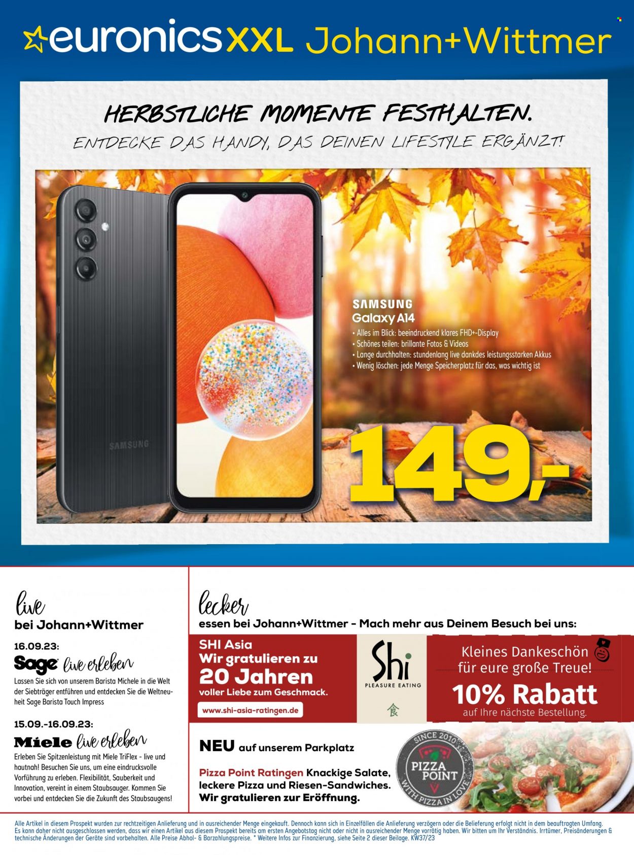 Euronics Prospekte  - 17.09.2023 - 24.09.2023. Seite 1