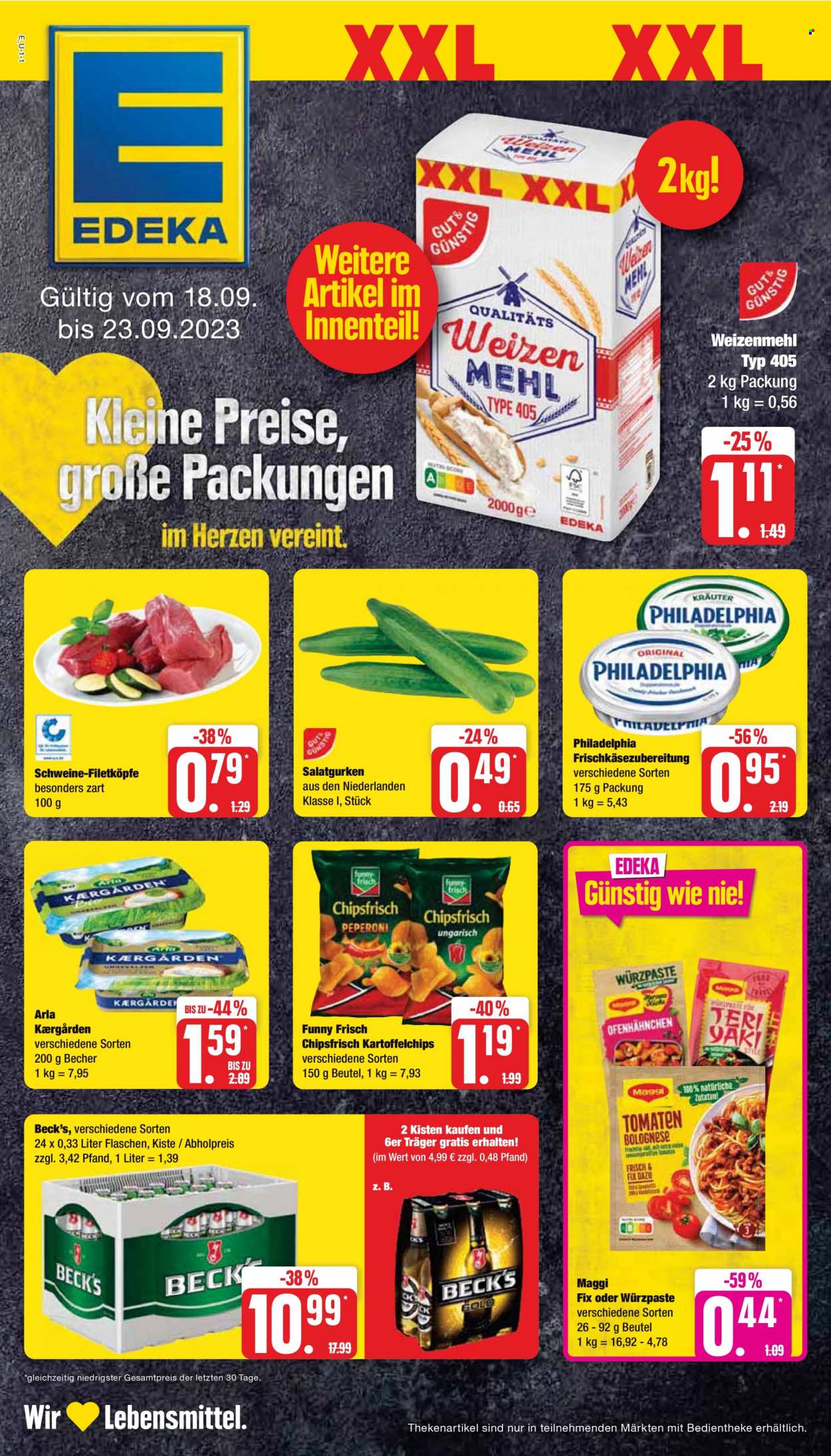 Edeka Prospekte  - 18.09.2023 - 23.09.2023. Seite 1