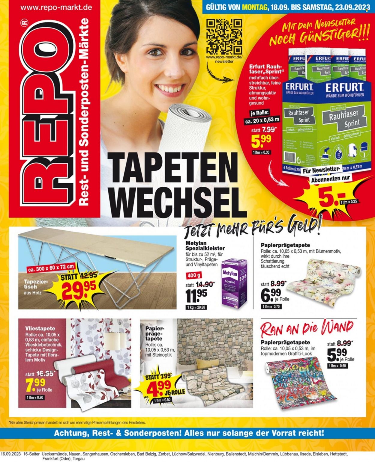 Repo Prospekte  - 18.09.2023 - 23.09.2023. Seite 1